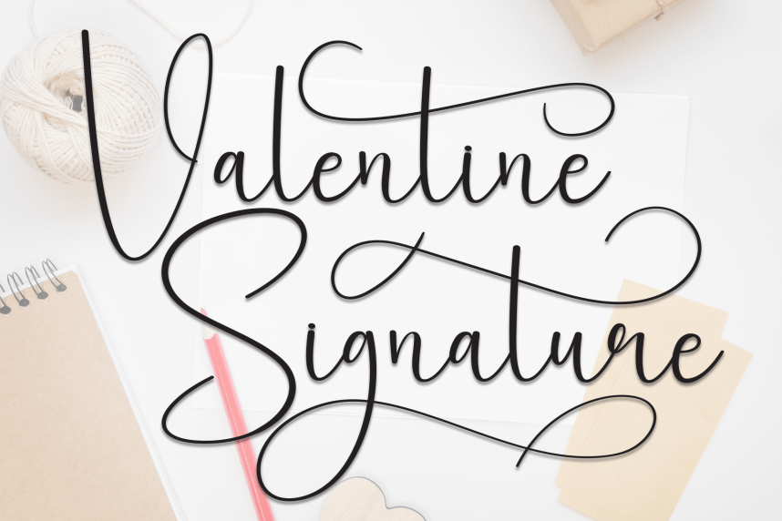 Valentine Signature Handwritten Font