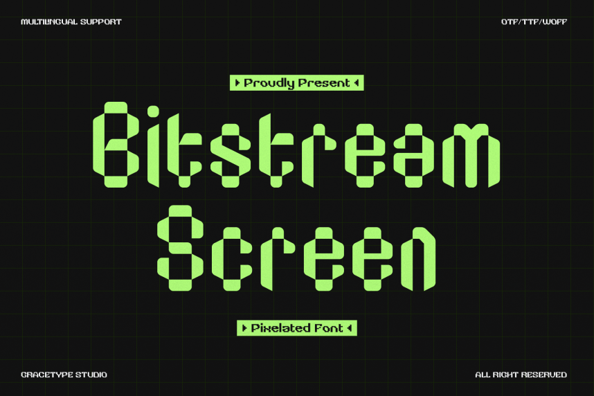 Bitstream Screen | Pixelated Font