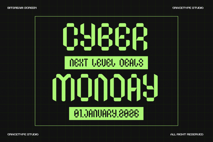 Bitstream Screen | Pixelated Font preview image 4