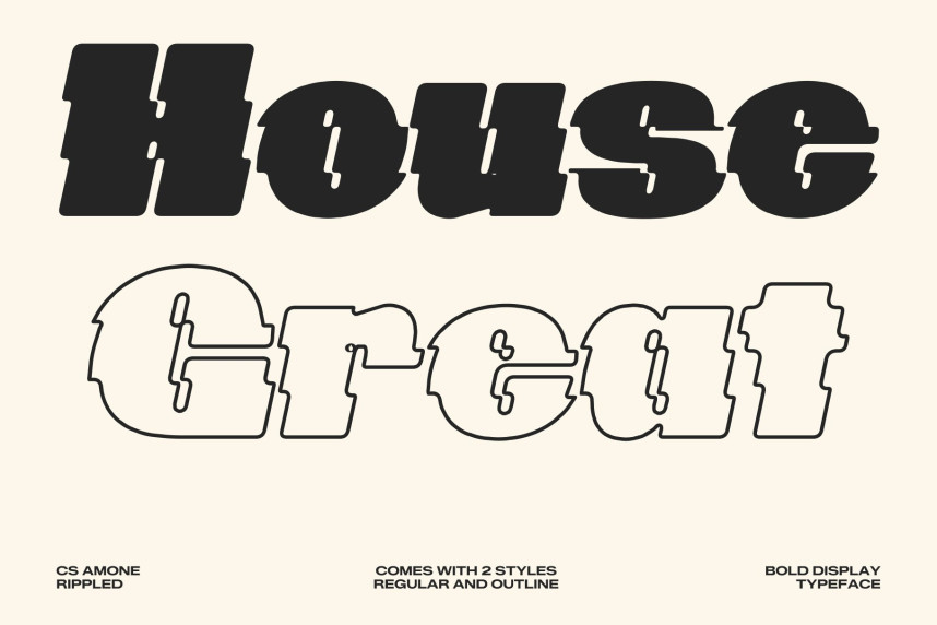 CS Amone Rippled Font preview image 3