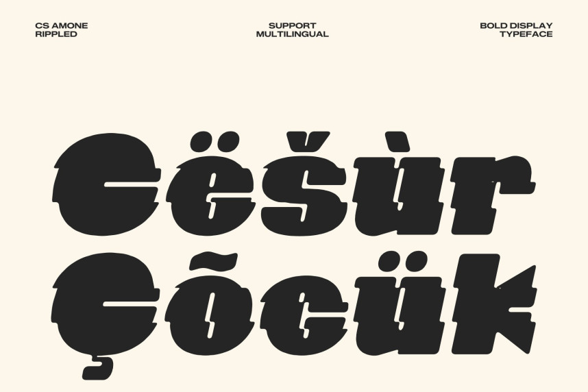 CS Amone Rippled Font preview image 4
