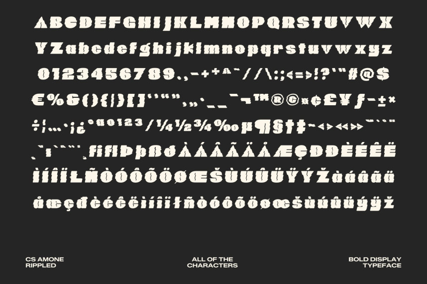 CS Amone Rippled Font preview image 5