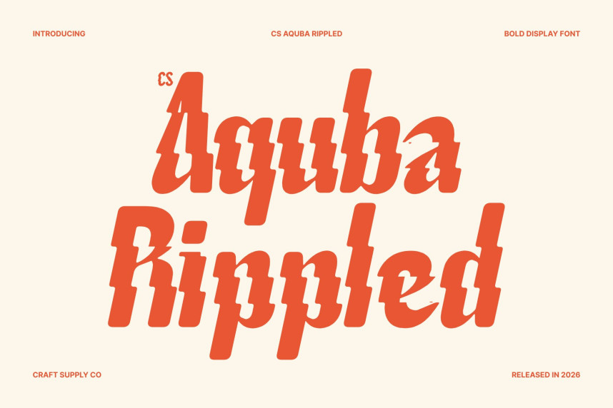 CS Aquba Rippled Font
