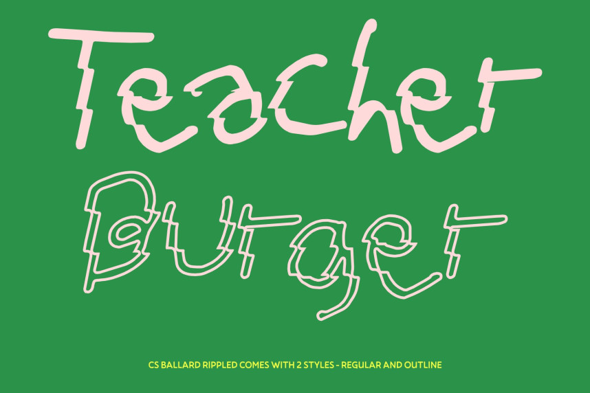 CS Ballard Rippled Font preview image 3