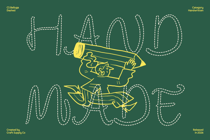 CS Belluga Dashed Font preview image 2