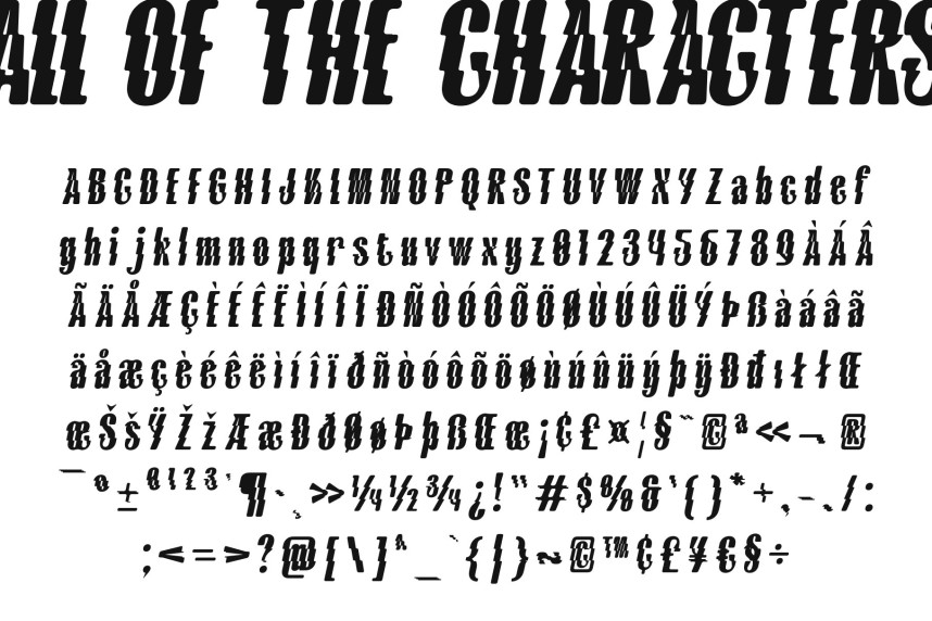 CS Bridger Rippled Font preview image 5