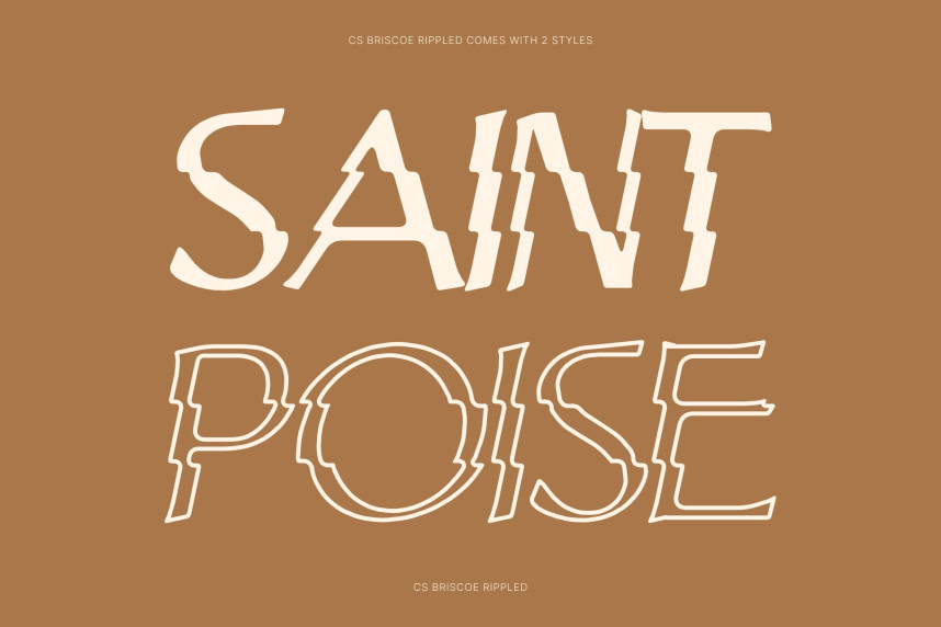 CS Briscoe Rippled Font preview image 3