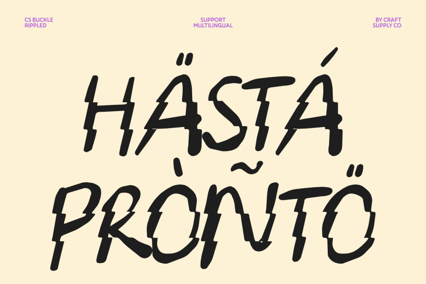 CS Buckle Rippled Font preview image 4