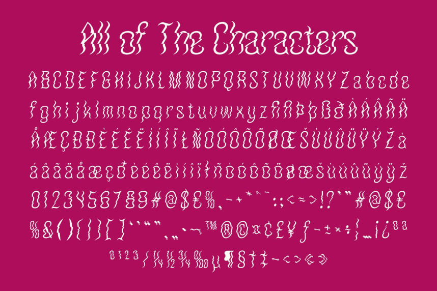 CS Caustic Rippled Font preview image 5