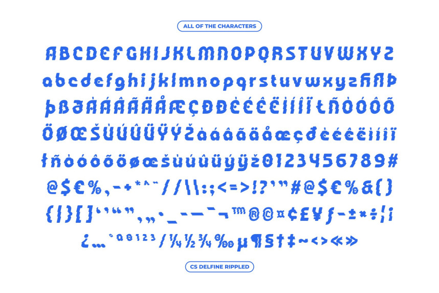 CS Delfine Rippled Font preview image 5