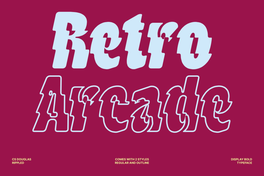 CS Douglas Rippled Font preview image 3