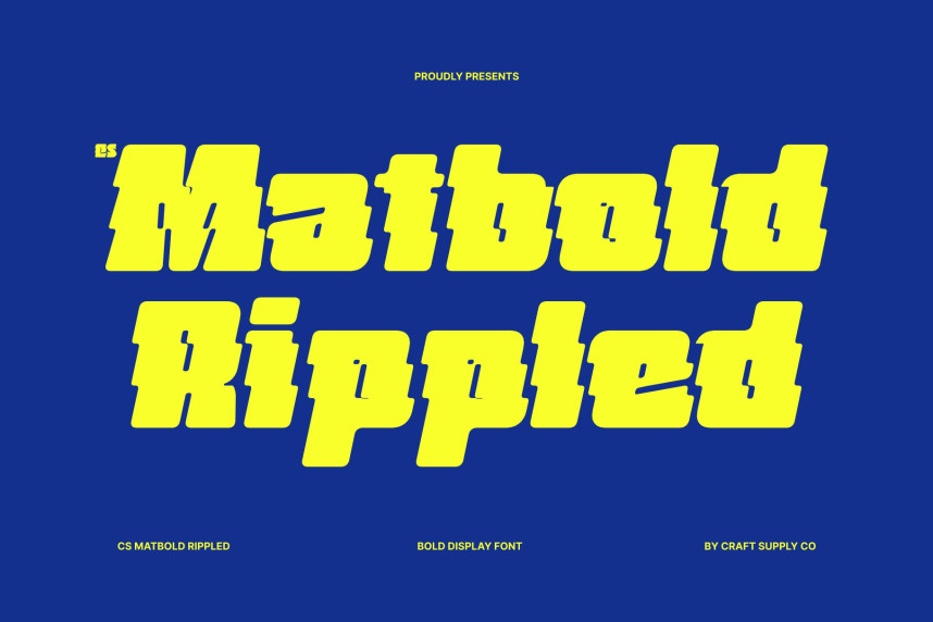 CS Matbold Rippled Font