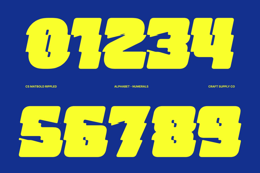 CS Matbold Rippled Font preview image 3