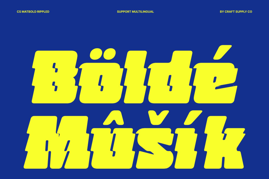CS Matbold Rippled Font preview image 4