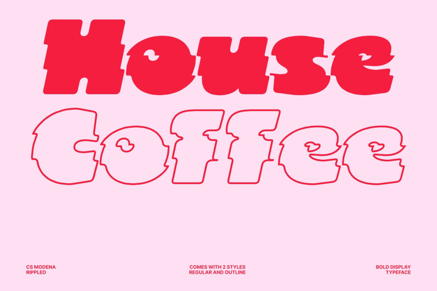 CS Modena Rippled Font preview image 3