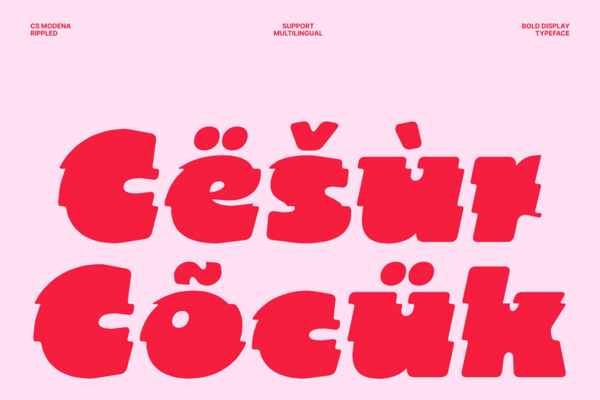 CS Modena Rippled Font preview image 4