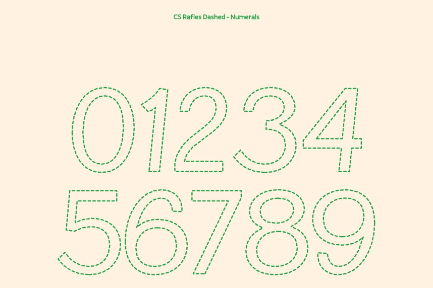 CS Rafles Dashed Font preview image 3