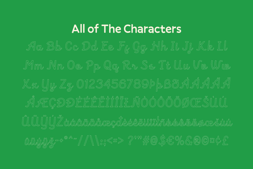CS Rafles Dashed Font preview image 5