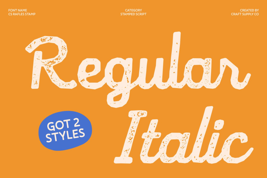 CS Rafles Stamp Font preview image 3