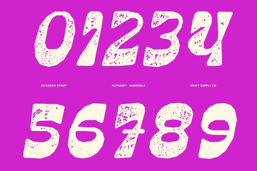 CS Raiden Stamp Font preview image 3