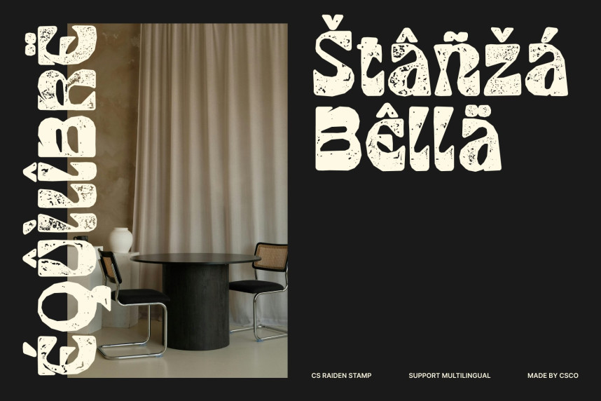 CS Raiden Stamp Font preview image 4