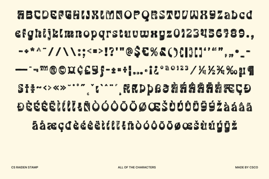 CS Raiden Stamp Font preview image 5