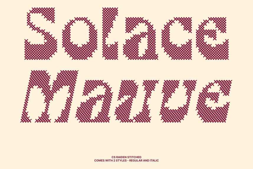 CS Raiden Stitched Font preview image 2