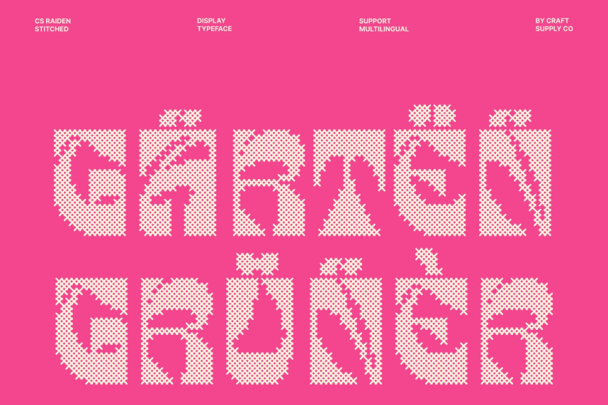 CS Raiden Stitched Font preview image 4
