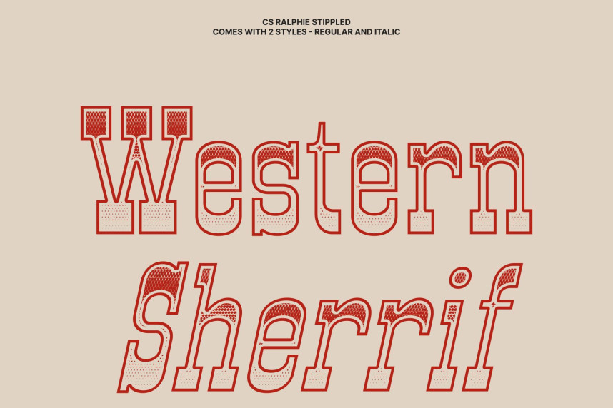CS Ralphie Stippled Font preview image 3