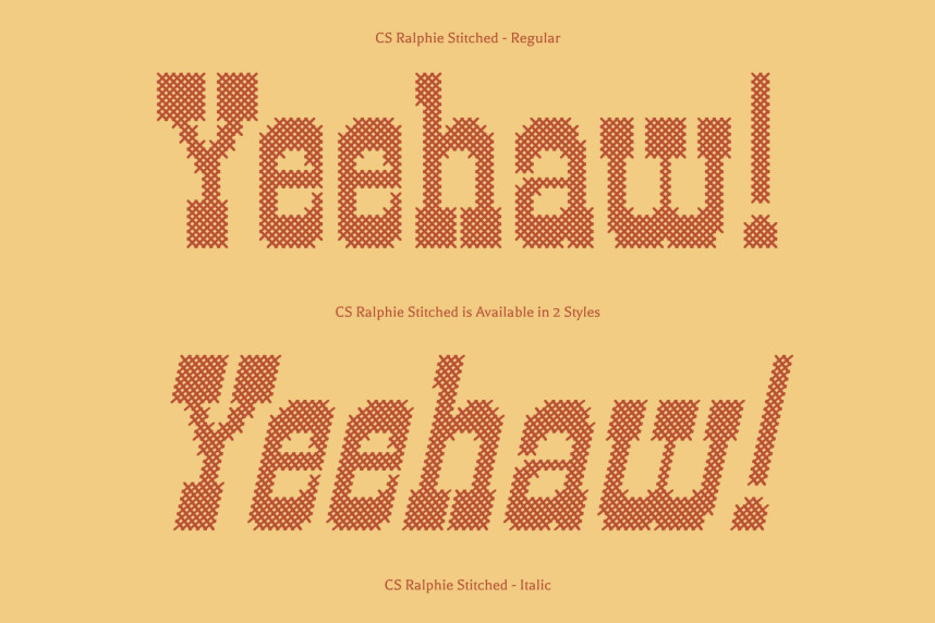 CS Ralphie Stitched Font preview image 3