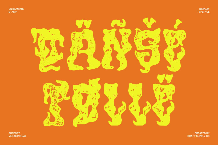 CS Rampage Stamp Font preview image 4