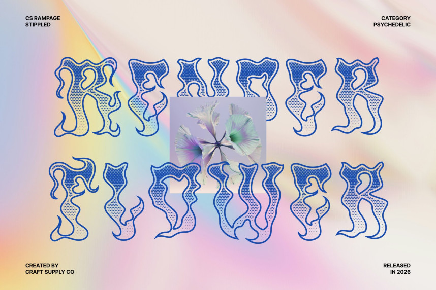 CS Rampage Stippled Font preview image 2