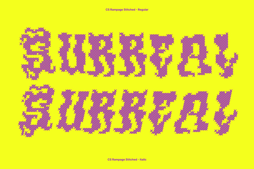CS Rampage Stitched Font preview image 2