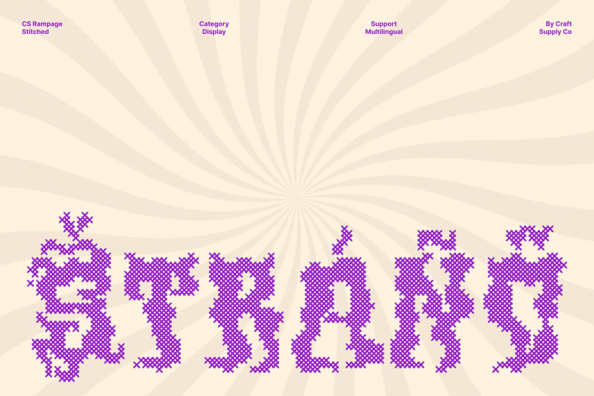 CS Rampage Stitched Font preview image 4