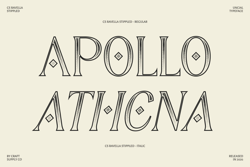 CS Ravella Stippled Font preview image 3