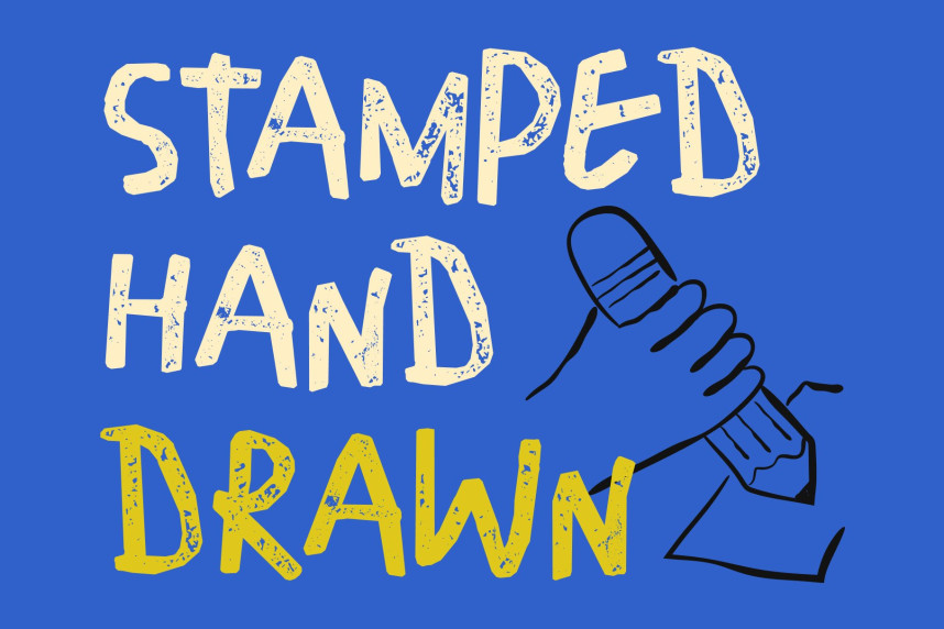 CS Raving Stamp Font preview image 2