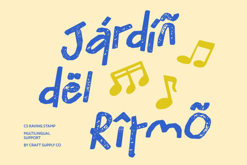 CS Raving Stamp Font preview image 4