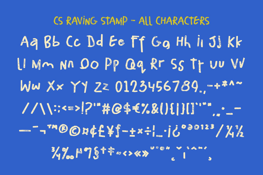 CS Raving Stamp Font preview image 5