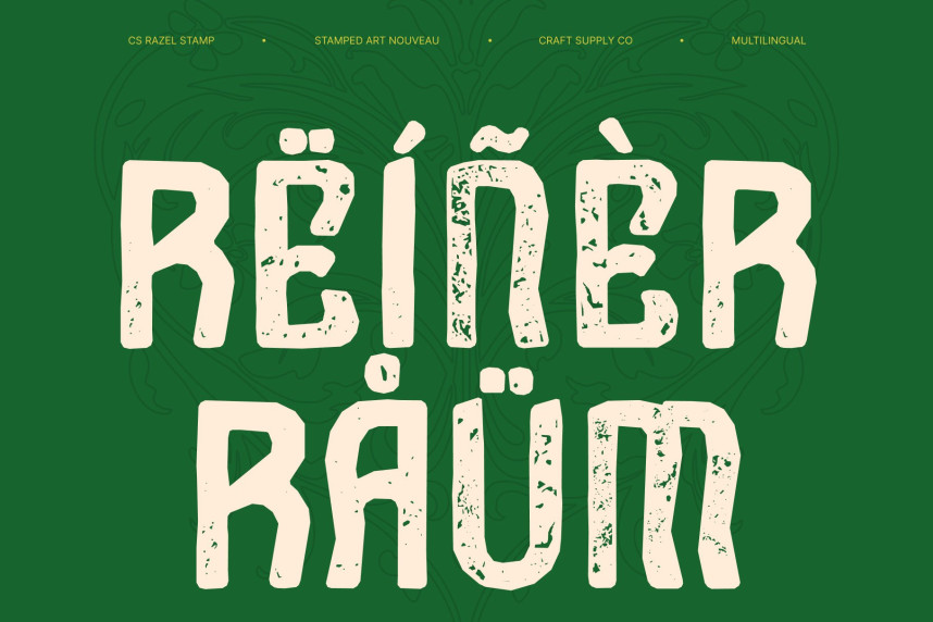 CS Razel Stamp Font preview image 4