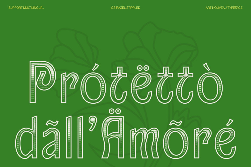 CS Razel Stippled Font preview image 4