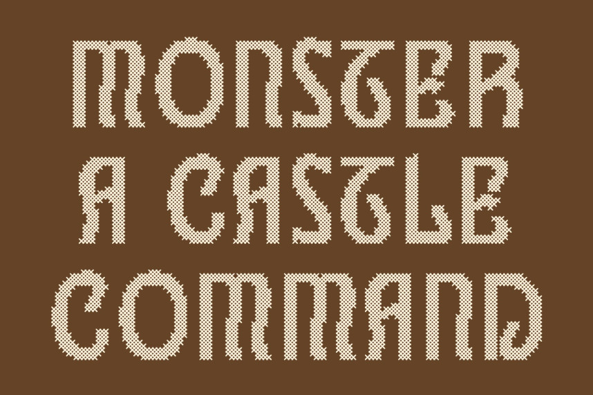 CS Razel Stitched Font preview image 2