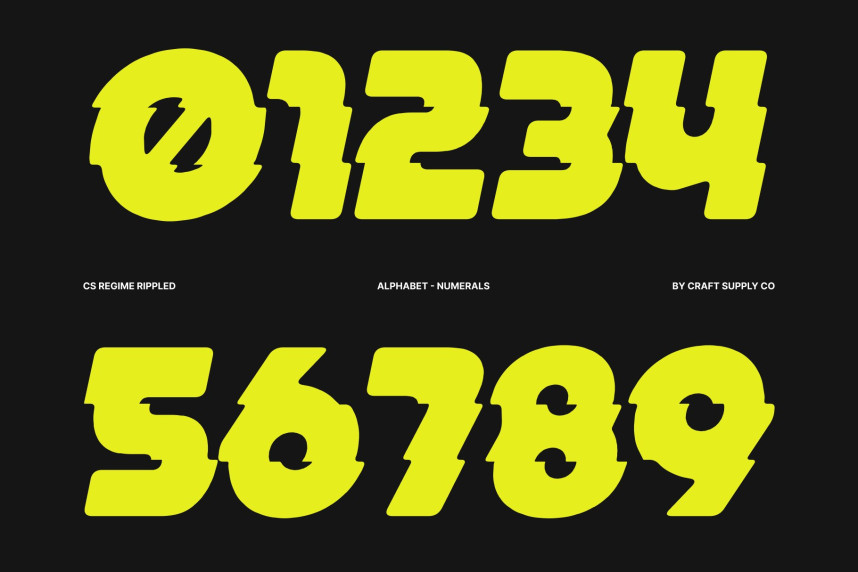 CS Regime Rippled Font preview image 3
