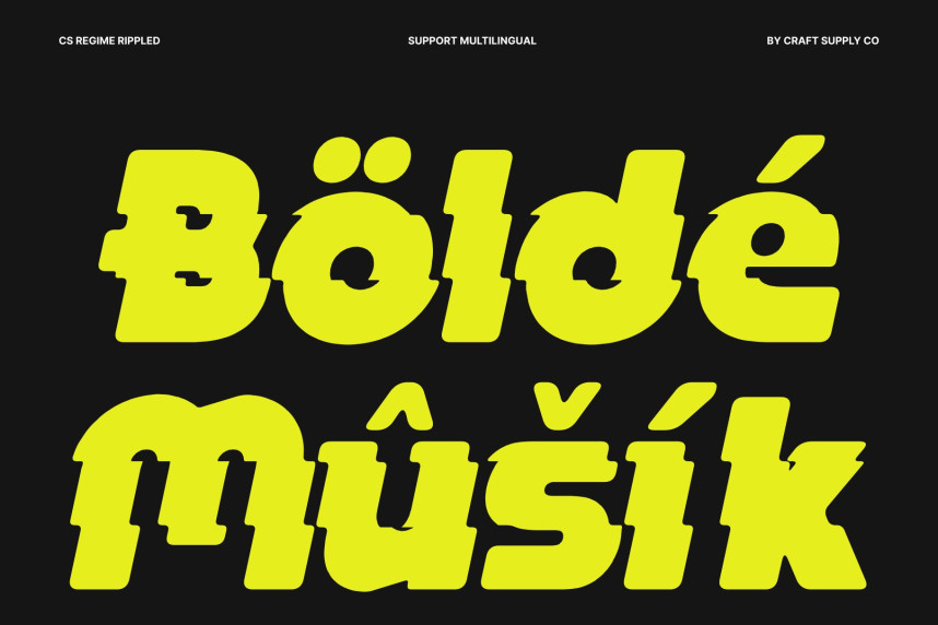 CS Regime Rippled Font preview image 4