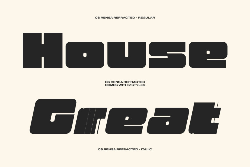 CS Rensa Refracted Font preview image 3