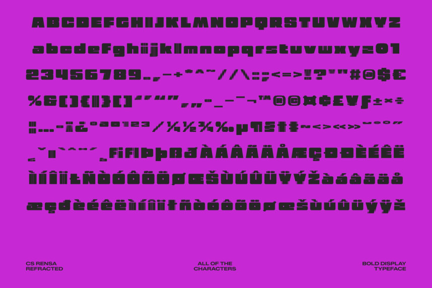 CS Rensa Refracted Font preview image 5