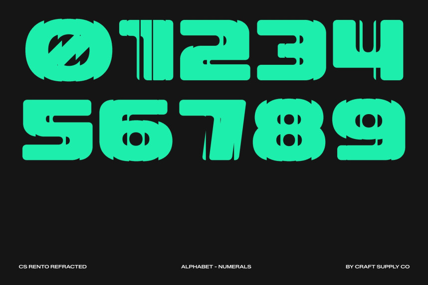CS Rento Refracted Font preview image 3