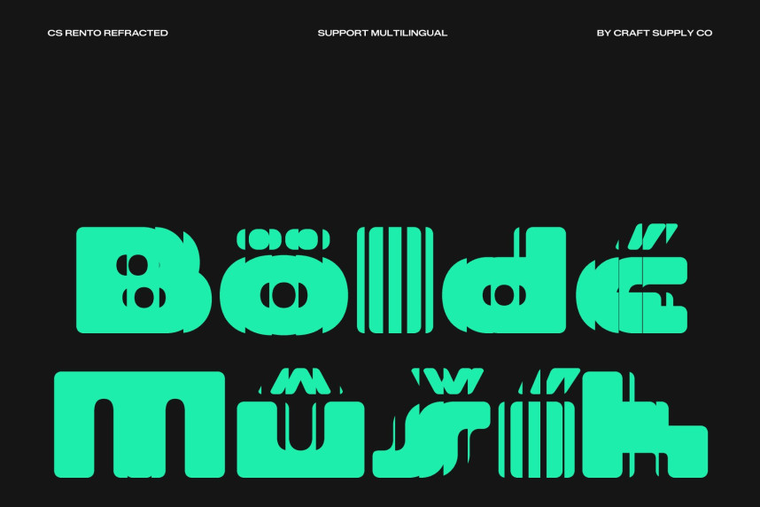 CS Rento Refracted Font preview image 4