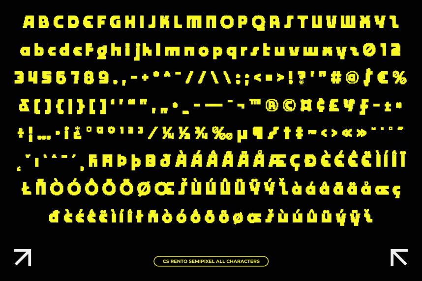 CS Rento Semipixel Font preview image 5