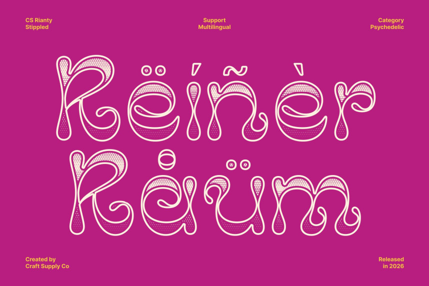CS Rianty Stippled Font preview image 4