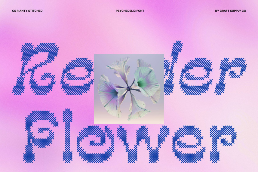 CS Rianty Stitched Font preview image 2